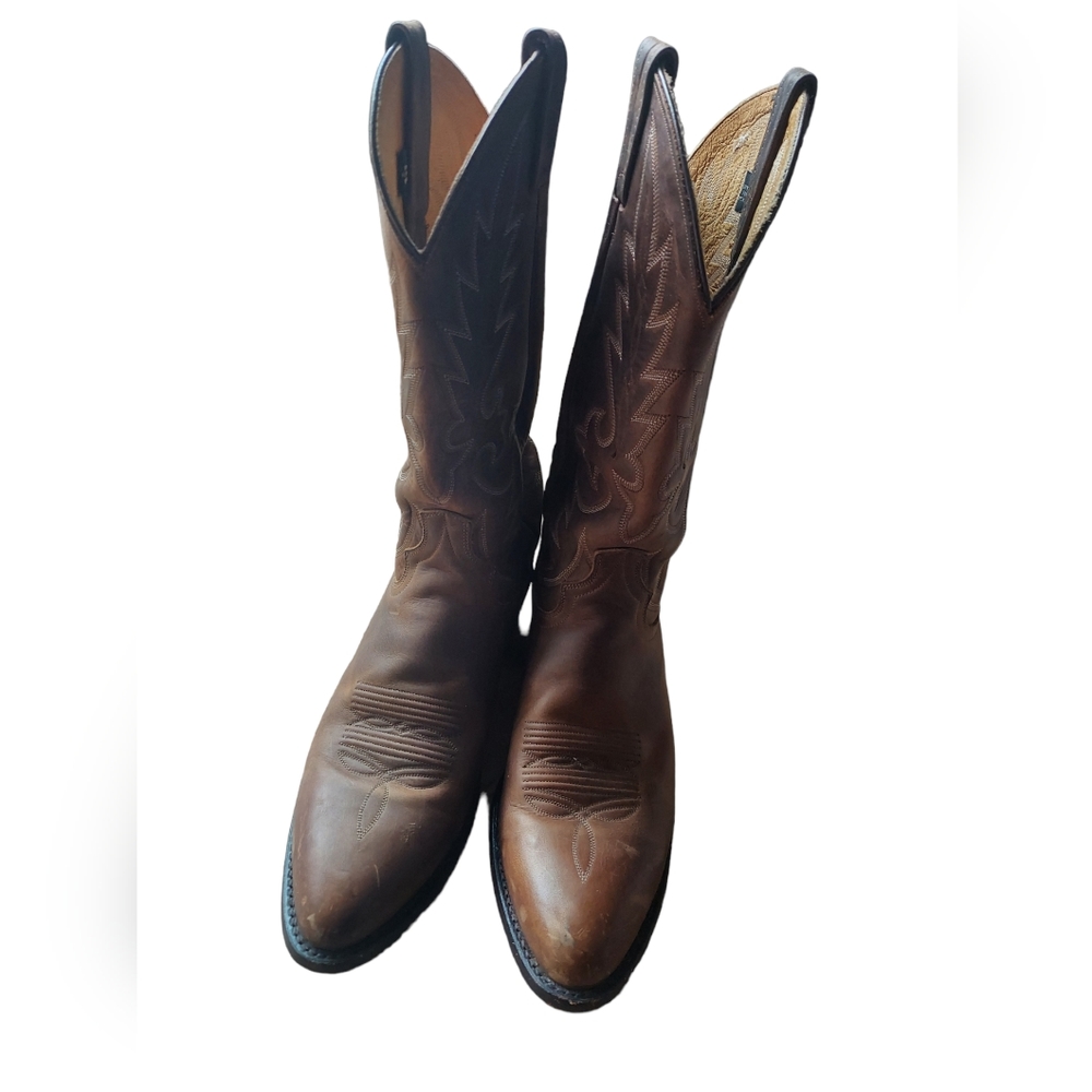 9.5 D Dan Post brown cowboy boots